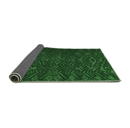 Sideview of Abstract Emerald Green Modern Rug, abs5093emgrn