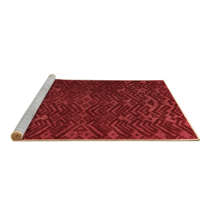 Sideview of Machine Washable Abstract Brown Modern Rug, wshabs5093brn