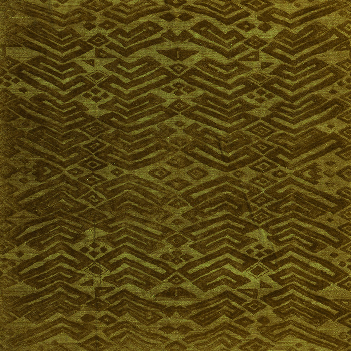 Square Abstract Green Modern Rug, abs5093grn