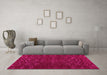 Machine Washable Abstract Pink Modern Rug in a Living Room, wshabs5093pnk