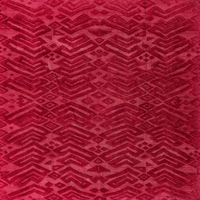Square Machine Washable Abstract Red Rug, wshabs5093