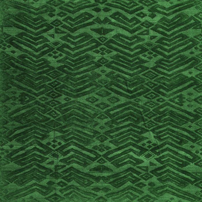 Square Machine Washable Abstract Emerald Green Modern Area Rugs, wshabs5093emgrn
