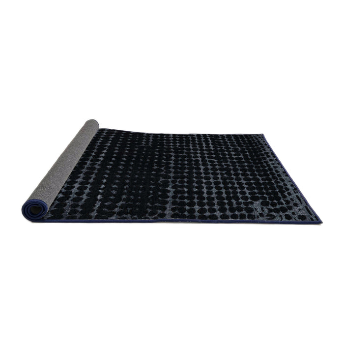 Sideview of Abstract Dark Slate Gray Green Modern Rug, abs5094