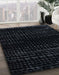 Machine Washable Abstract Dark Slate Gray Green Rug in a Family Room, wshabs5094