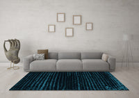 Machine Washable Abstract Light Blue Modern Rug, wshabs5094lblu