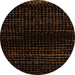 Round Machine Washable Abstract Orange Modern Area Rugs, wshabs5094org