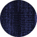 Round Machine Washable Abstract Blue Modern Rug, wshabs5094blu