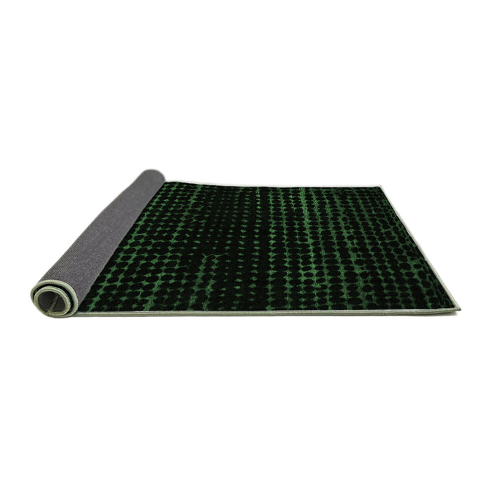 Sideview of Abstract Emerald Green Modern Rug, abs5094emgrn