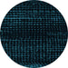 Round Abstract Light Blue Modern Rug, abs5094lblu