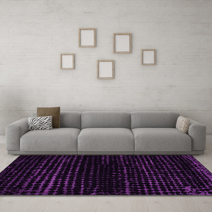 Machine Washable Abstract Pink Modern Rug in a Living Room, wshabs5094pnk