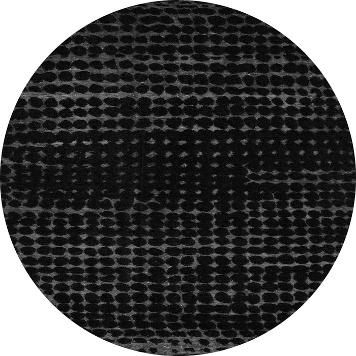 Round Abstract Gray Modern Rug, abs5094gry