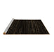 Sideview of Machine Washable Abstract Brown Modern Rug, wshabs5094brn