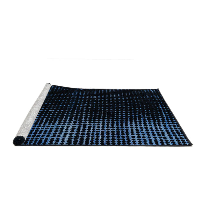 Sideview of Machine Washable Abstract Black Rug, wshabs5095