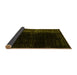 Sideview of Abstract Yellow Modern Rug, abs5095yw