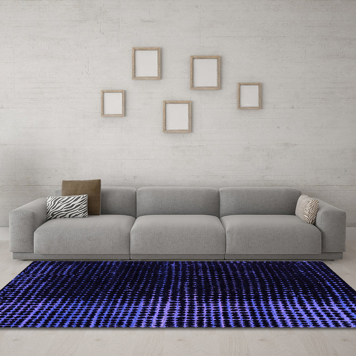 Machine Washable Abstract Purple Modern Area Rugs in a Living Room, wshabs5095pur