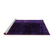 Sideview of Machine Washable Abstract Pink Modern Rug, wshabs5095pnk