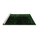 Sideview of Machine Washable Abstract Emerald Green Modern Area Rugs, wshabs5095emgrn