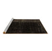 Sideview of Machine Washable Abstract Brown Modern Rug, wshabs5095brn