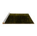 Sideview of Machine Washable Abstract Yellow Modern Rug, wshabs5095yw