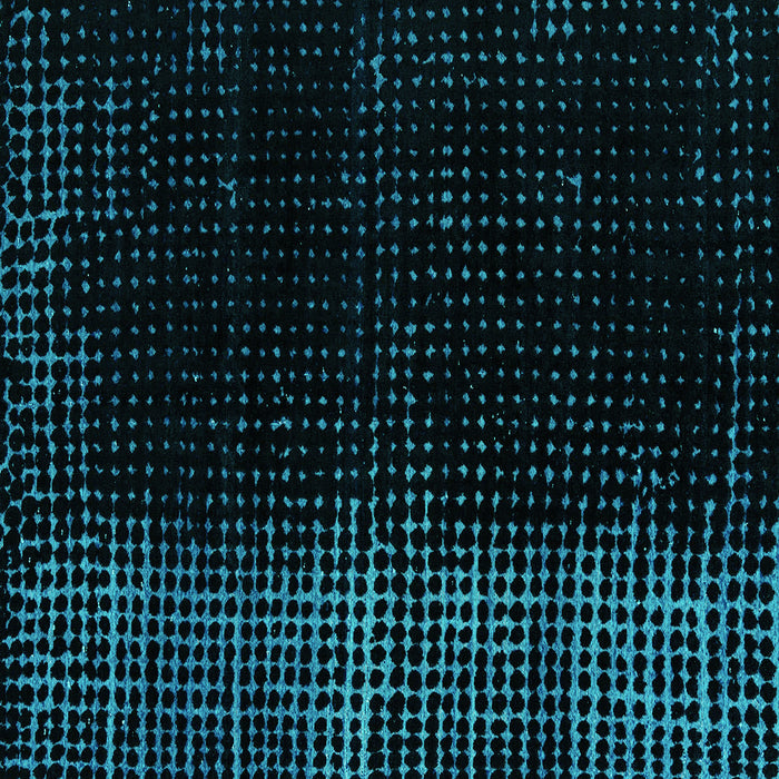 Square Machine Washable Abstract Turquoise Modern Area Rugs, wshabs5095turq