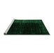 Sideview of Machine Washable Abstract Green Modern Area Rugs, wshabs5095grn