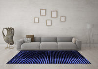 Machine Washable Abstract Blue Modern Rug, wshabs5095blu