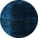 Round Abstract Light Blue Modern Rug, abs5095lblu