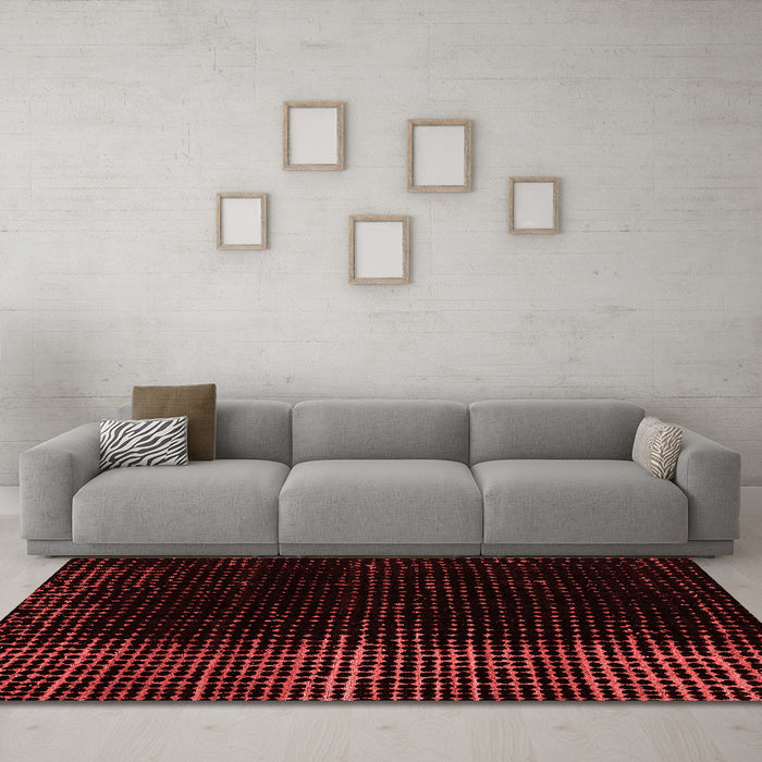 Modern Red Washable Rugs