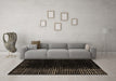 Machine Washable Abstract Brown Modern Rug in a Living Room,, wshabs5095brn