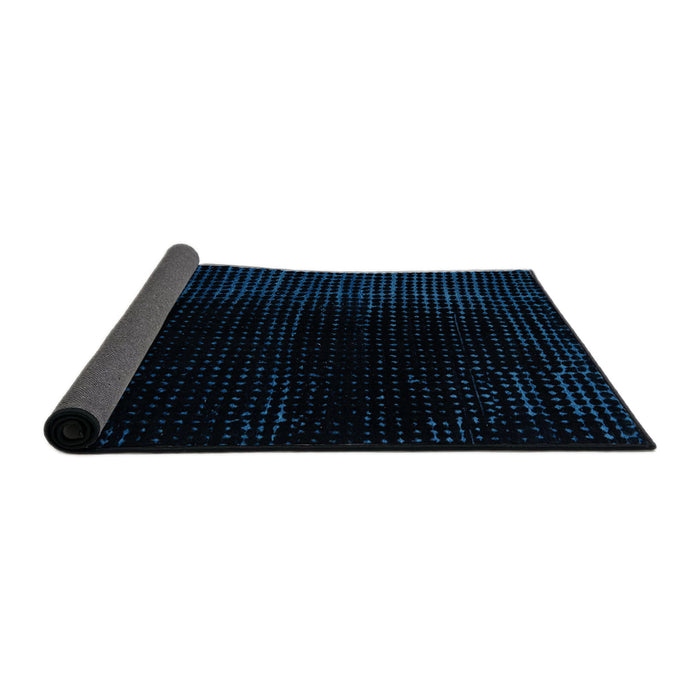 Sideview of Abstract Black Modern Rug, abs5096