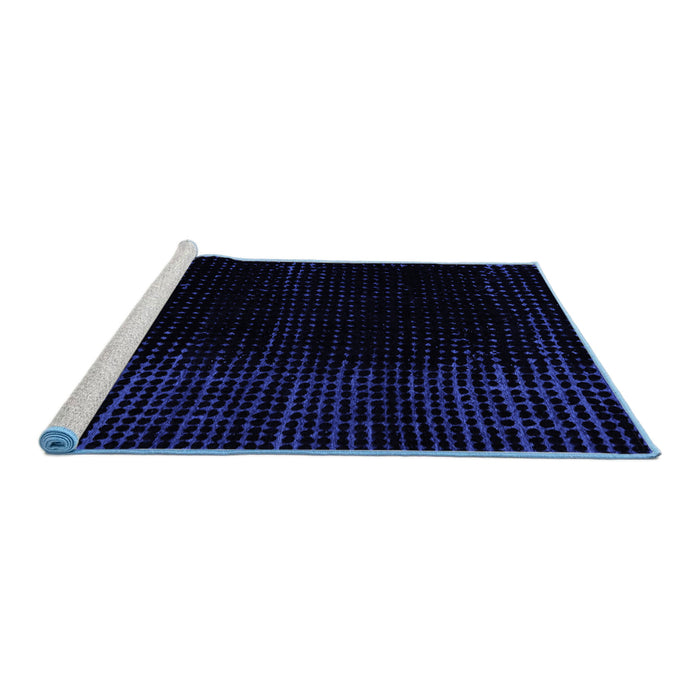 Sideview of Machine Washable Abstract Blue Modern Rug, wshabs5096blu