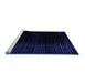 Sideview of Machine Washable Abstract Blue Modern Rug, wshabs5096blu