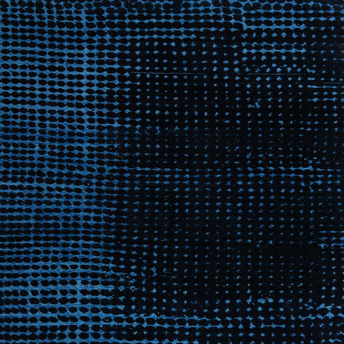 Square Abstract Black Modern Rug, abs5096