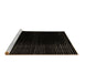 Sideview of Machine Washable Abstract Brown Modern Rug, wshabs5096brn