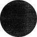 Round Abstract Gray Modern Rug, abs5096gry