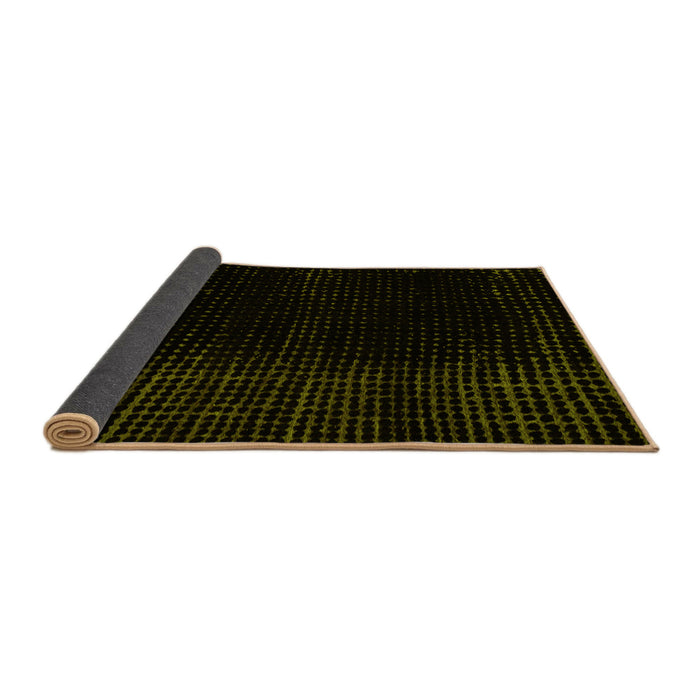 Sideview of Abstract Yellow Modern Rug, abs5096yw