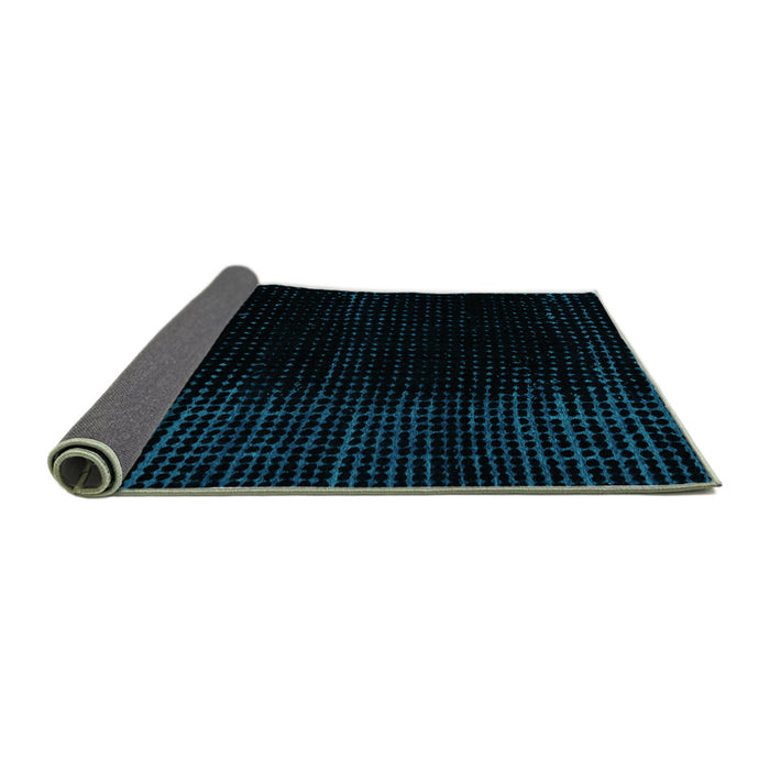 Sideview of Abstract Turquoise Modern Rug, abs5096turq