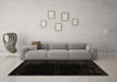 Machine Washable Abstract Brown Modern Rug in a Living Room,, wshabs5096brn