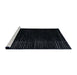 Sideview of Machine Washable Abstract Dark Slate Gray Green Rug, wshabs5097