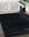 Machine Washable Abstract Dark Slate Gray Green Rug in a Family Room, wshabs5097