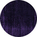 Round Machine Washable Abstract Purple Modern Area Rugs, wshabs5097pur