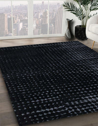 Abstract Dark Slate Gray Green Modern Rug, abs5097