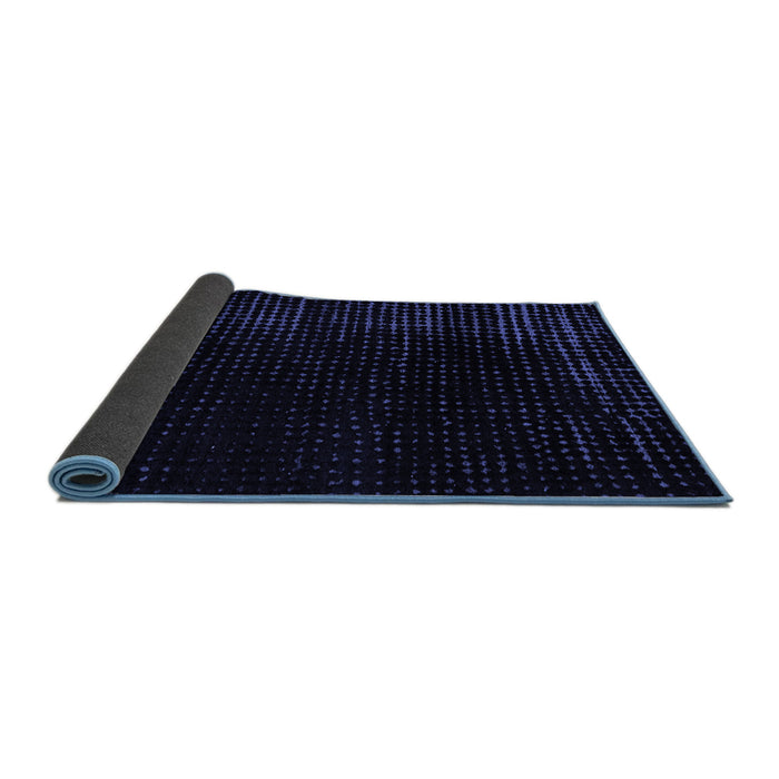 Sideview of Abstract Blue Modern Rug, abs5097blu