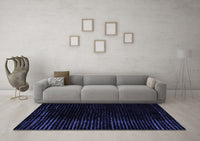 Machine Washable Abstract Blue Modern Rug, wshabs5097blu