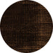 Round Abstract Orange Modern Rug, abs5097org