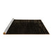 Sideview of Machine Washable Abstract Brown Modern Rug, wshabs5097brn