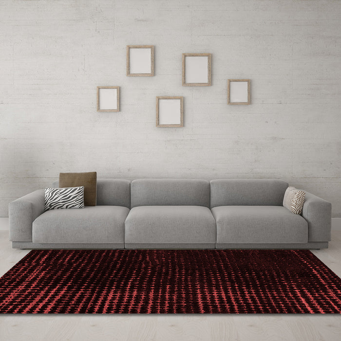 Modern Red Washable Rugs
