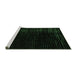 Sideview of Machine Washable Abstract Emerald Green Modern Area Rugs, wshabs5097emgrn