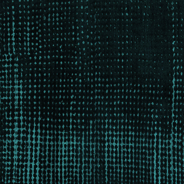 Square Abstract Turquoise Modern Rug, abs5097turq