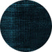 Round Machine Washable Abstract Light Blue Modern Rug, wshabs5097lblu